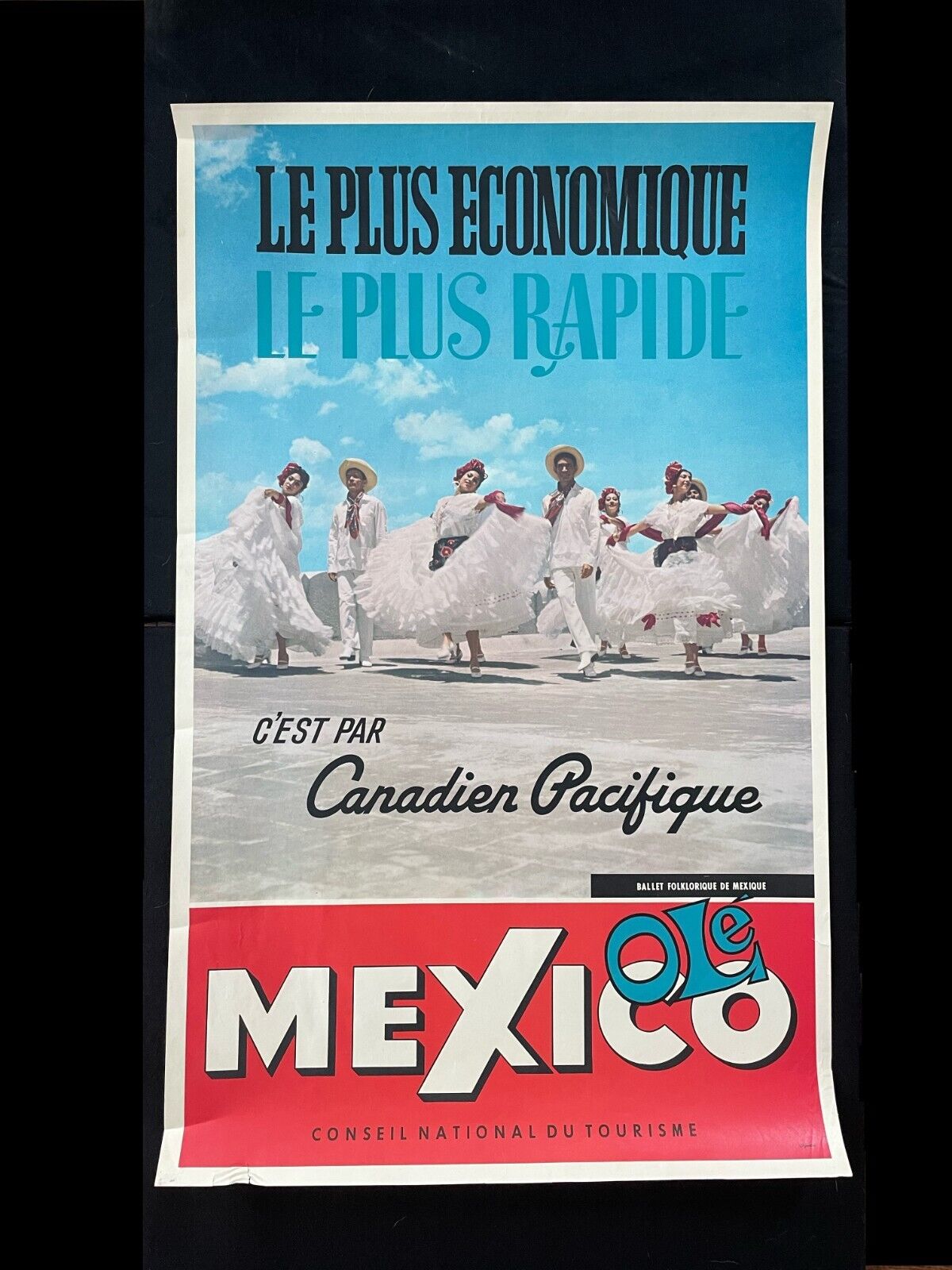 Vintage Canadian Pacific Airlines Poster - French c.1950s