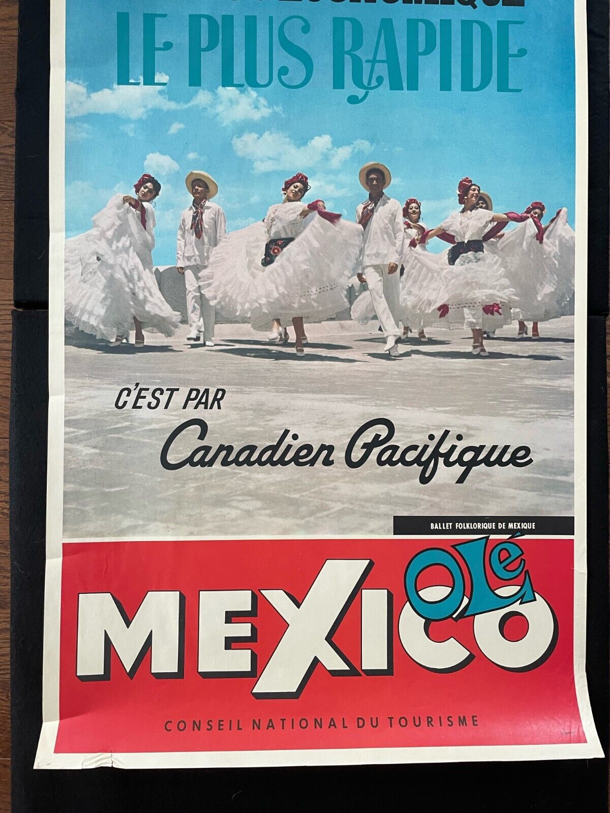 Vintage Canadian Pacific Airlines Poster - French c.1950s