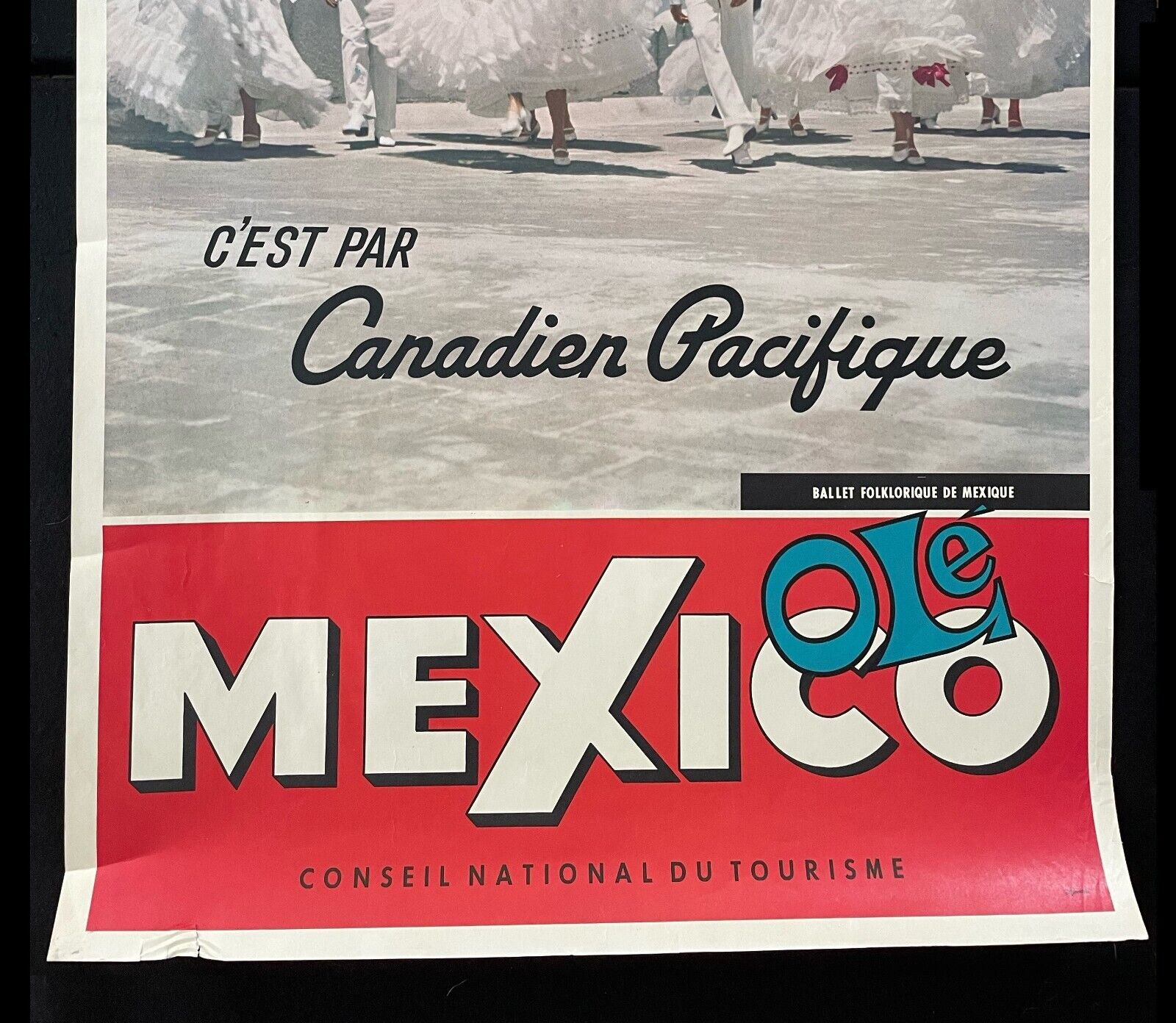 Vintage Canadian Pacific Airlines Poster - French c.1950s
