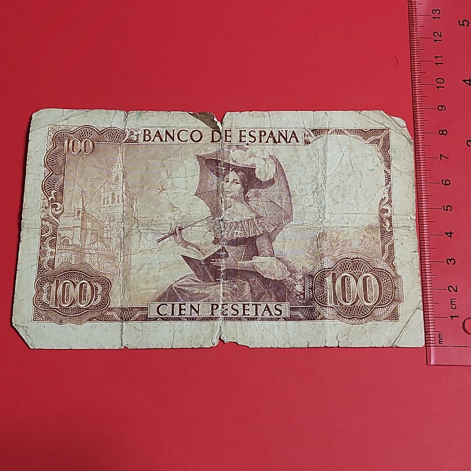 Vintage Spanish 100 Pesetas 1965 - Canadian Seller