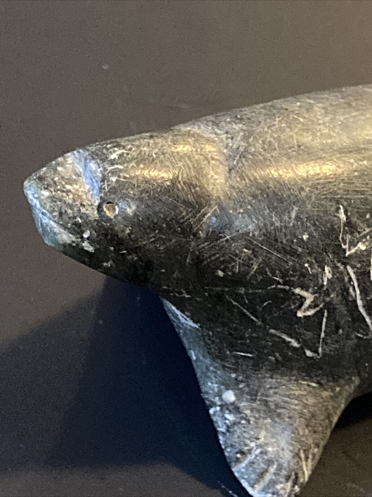 Northern Canada Inuit Soapstone Seal Vintage Art