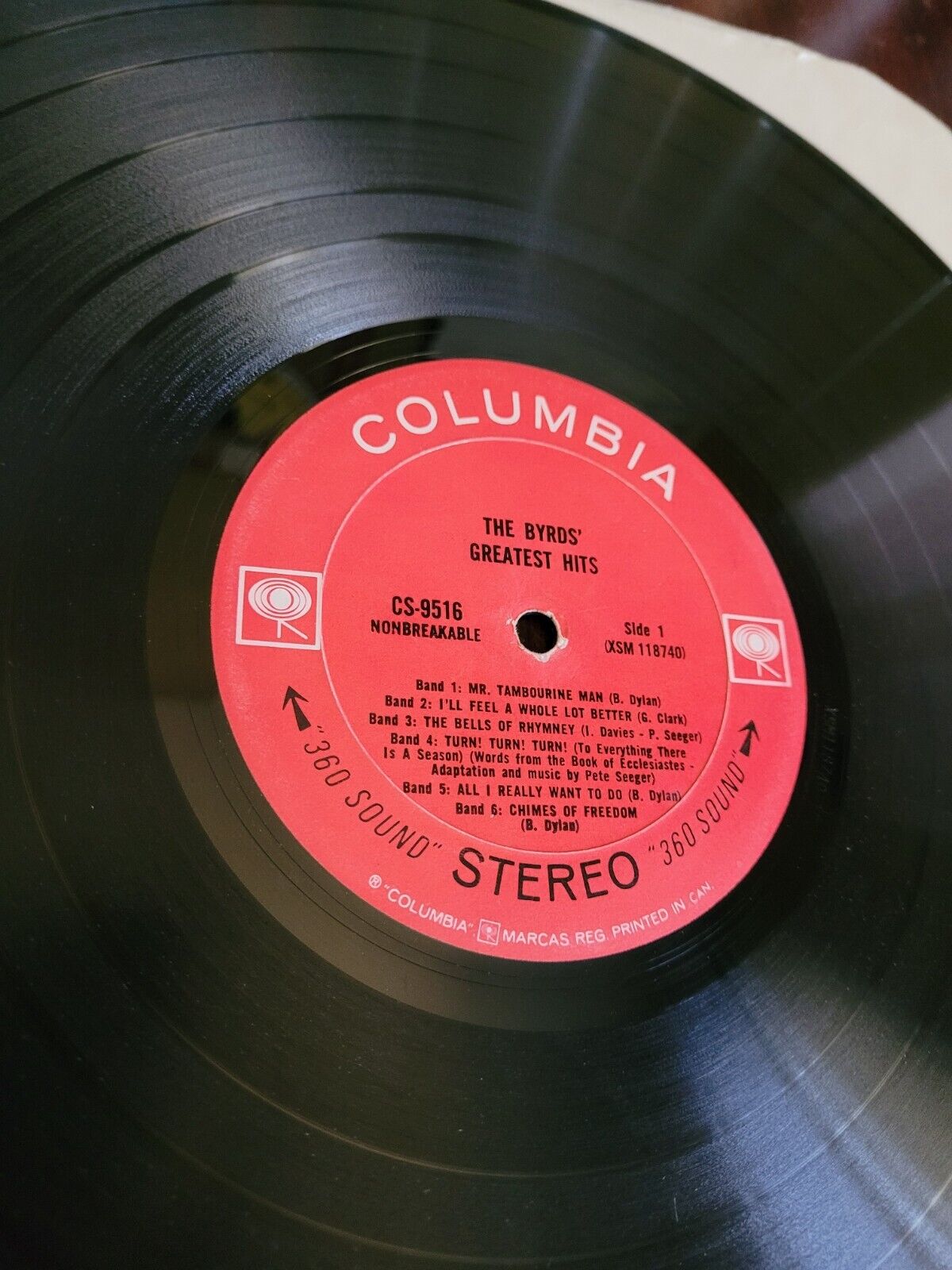 Vintage Byrd's Greatest Hits LP, 1967 Canada