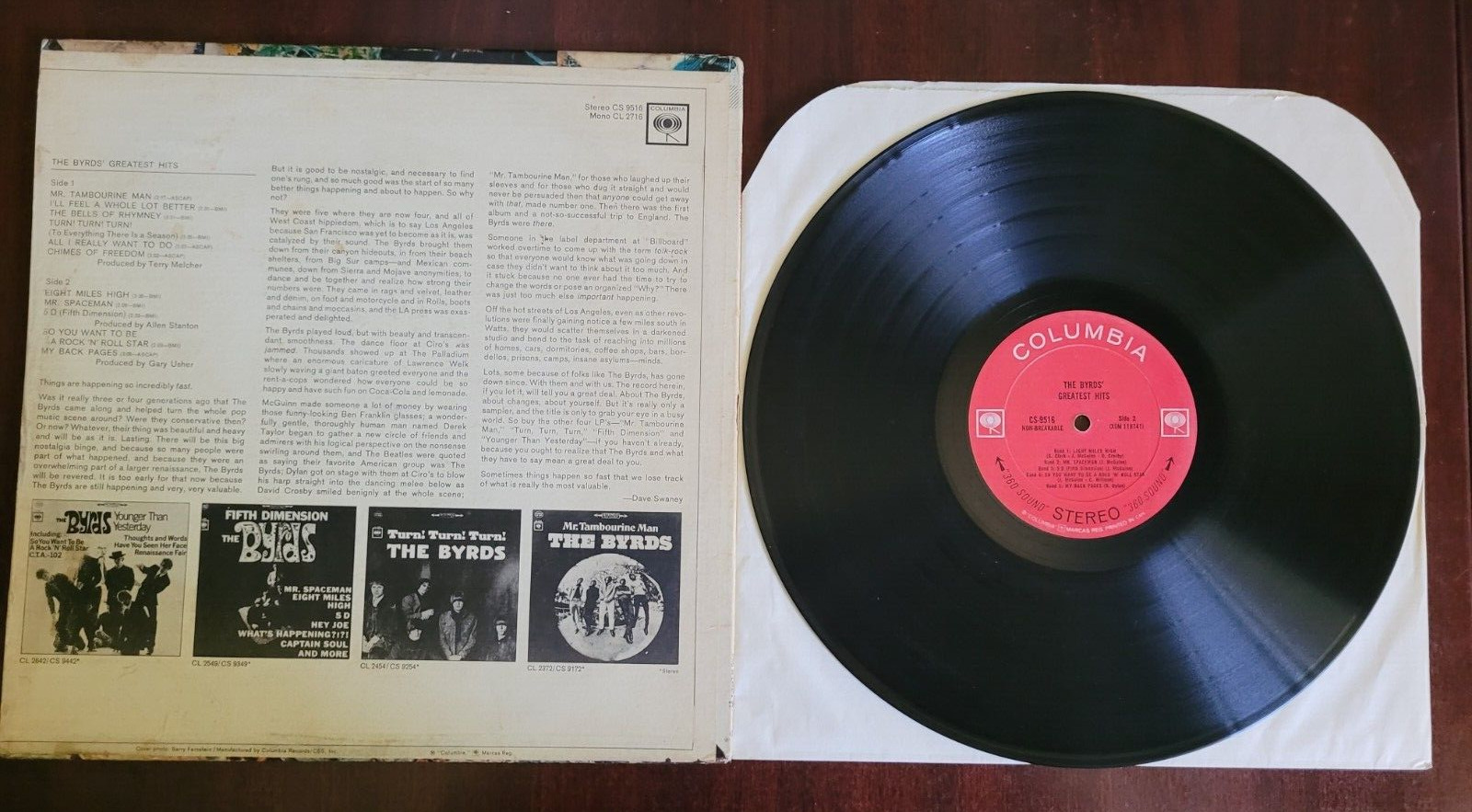 Vintage Byrd's Greatest Hits LP, 1967 Canada