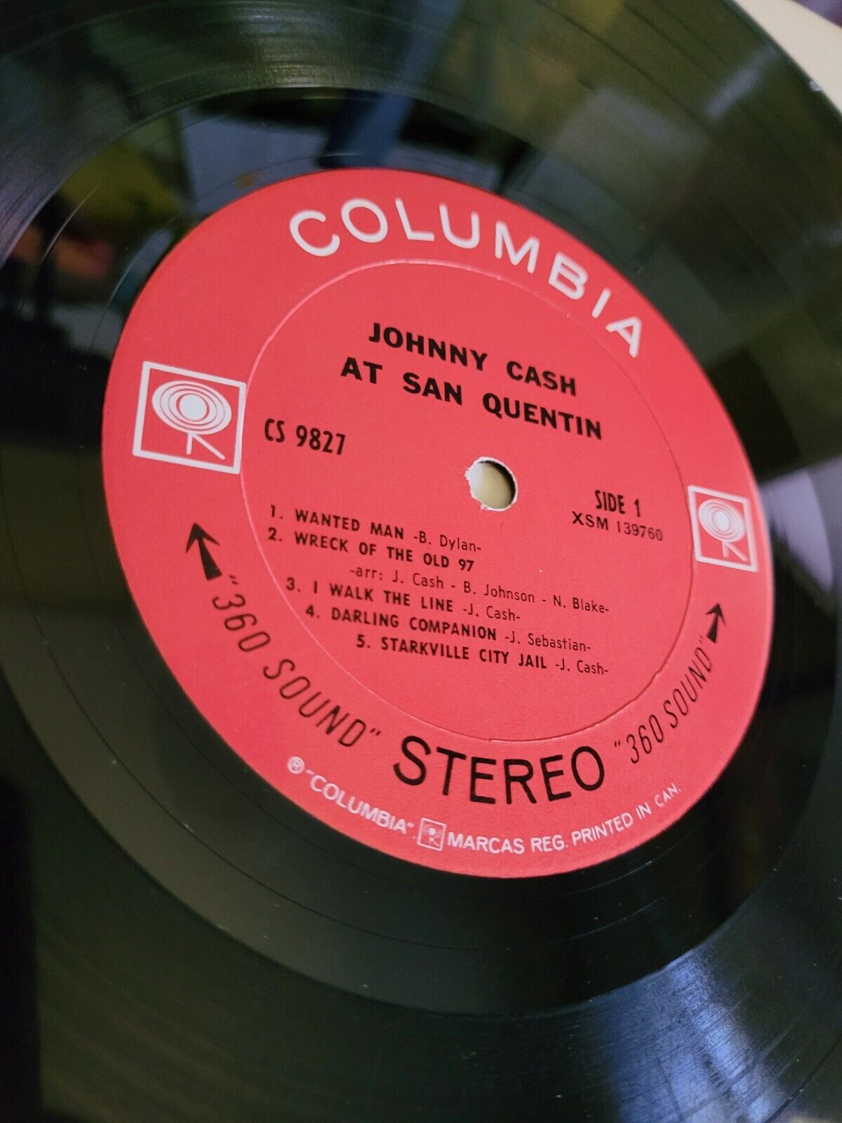 Johnny Cash San Quentin Vinyl LP 1969 Canada