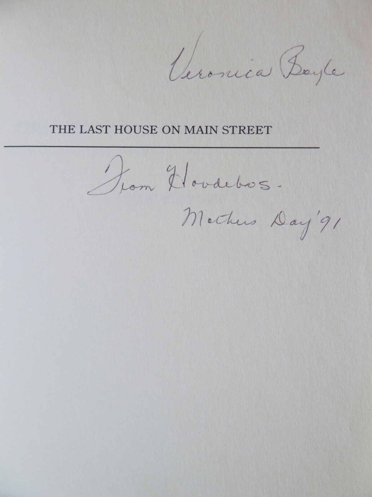 Vintage Canadian Book: "Last House on Main Street