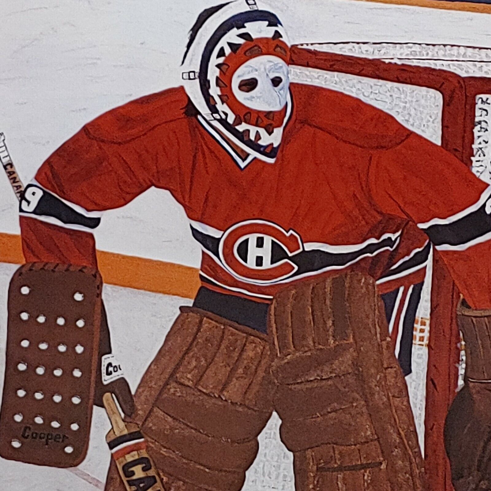 Vintage Hockey Goalie Art Print - Dryden Defense