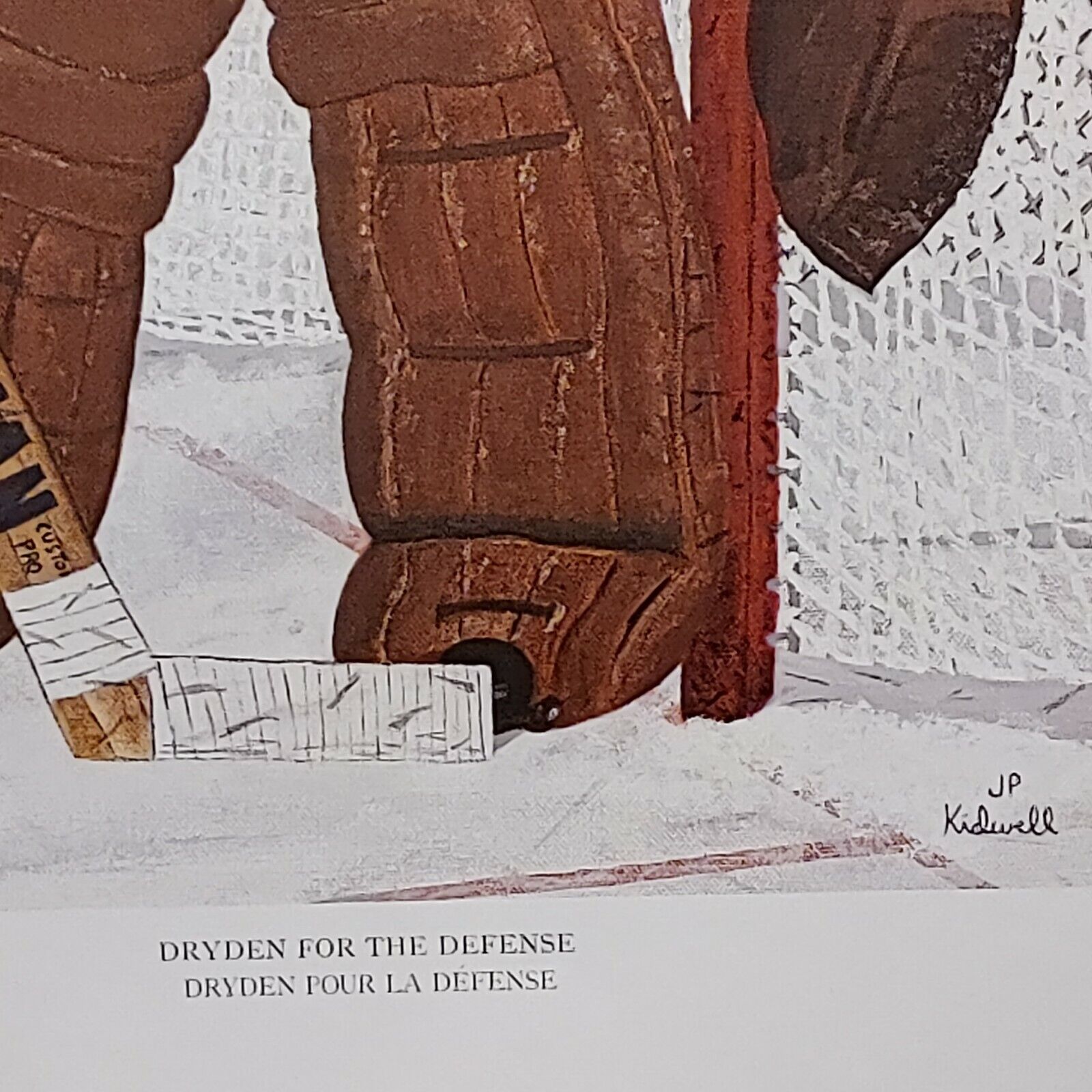 Vintage Hockey Goalie Art Print - Dryden Defense