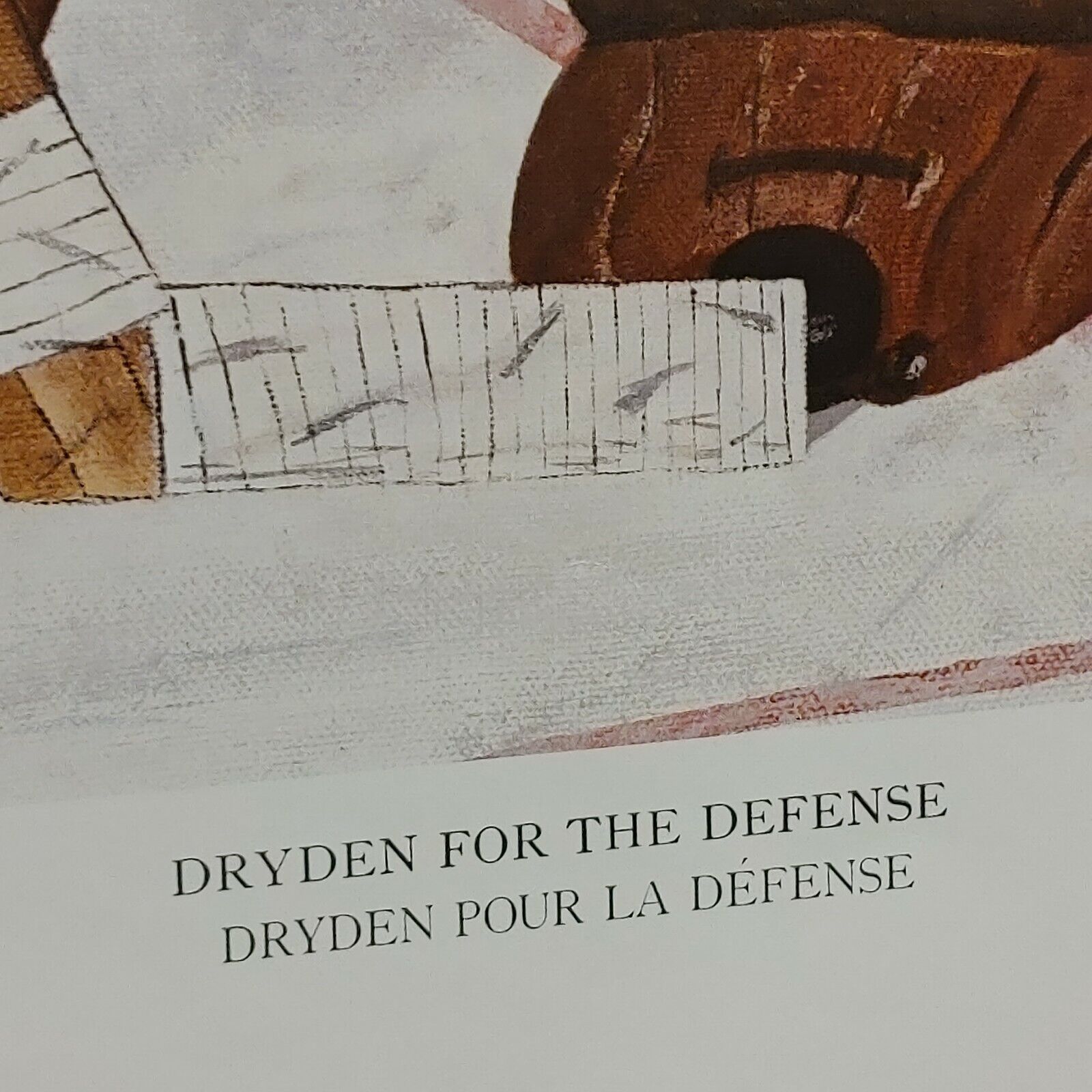 Vintage Hockey Goalie Art Print - Dryden Defense