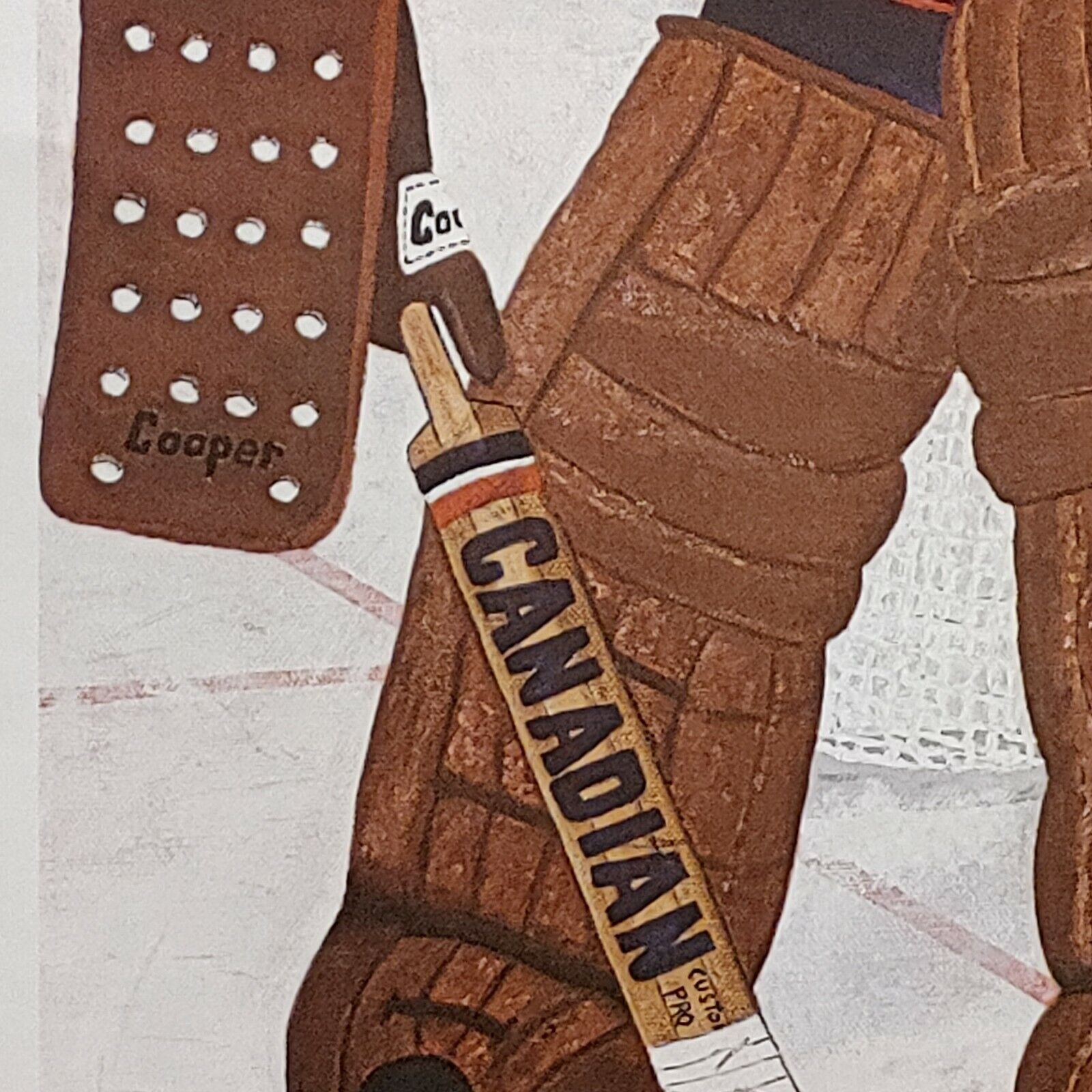 Vintage Hockey Goalie Art Print - Dryden Defense