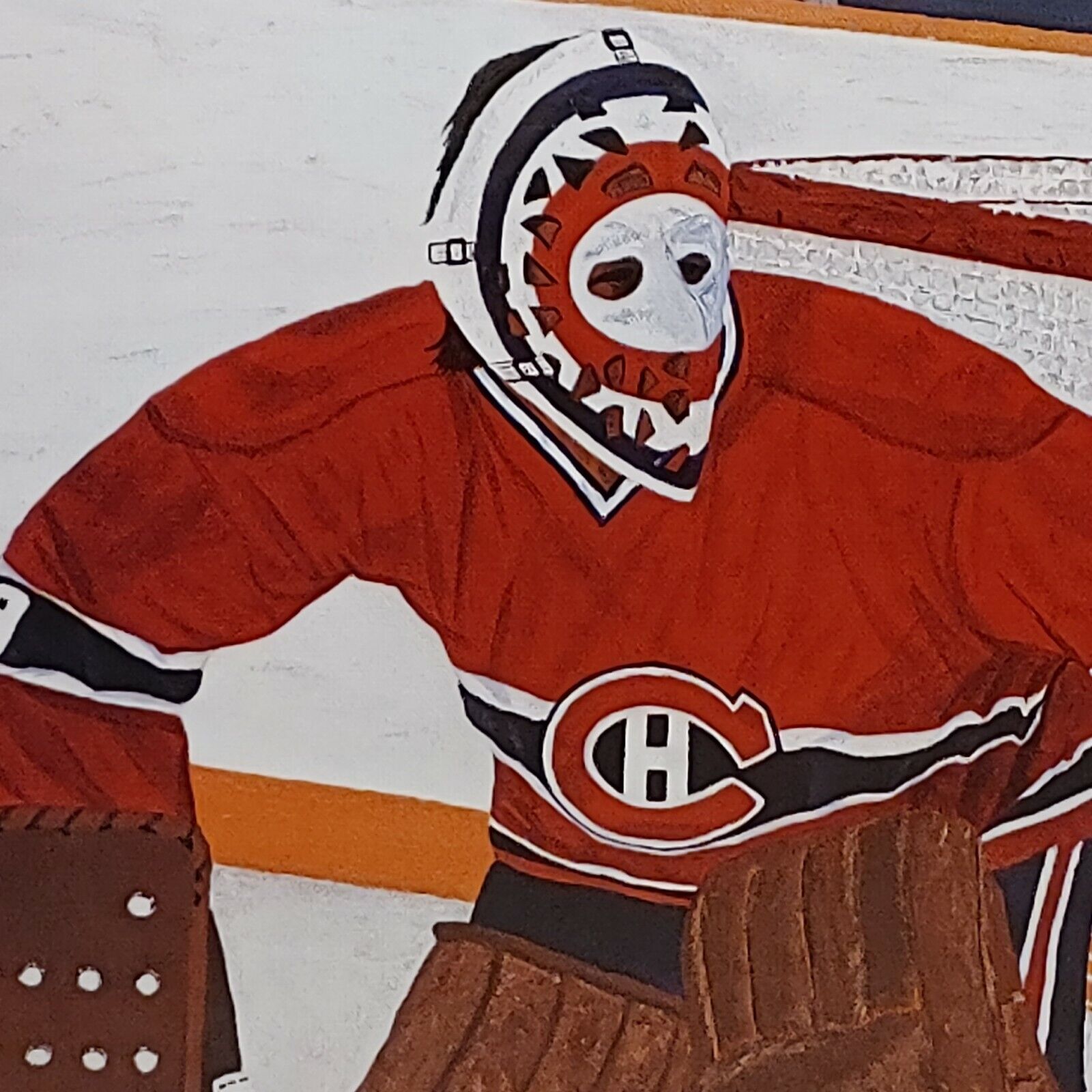 Vintage Hockey Goalie Art Print - Dryden Defense
