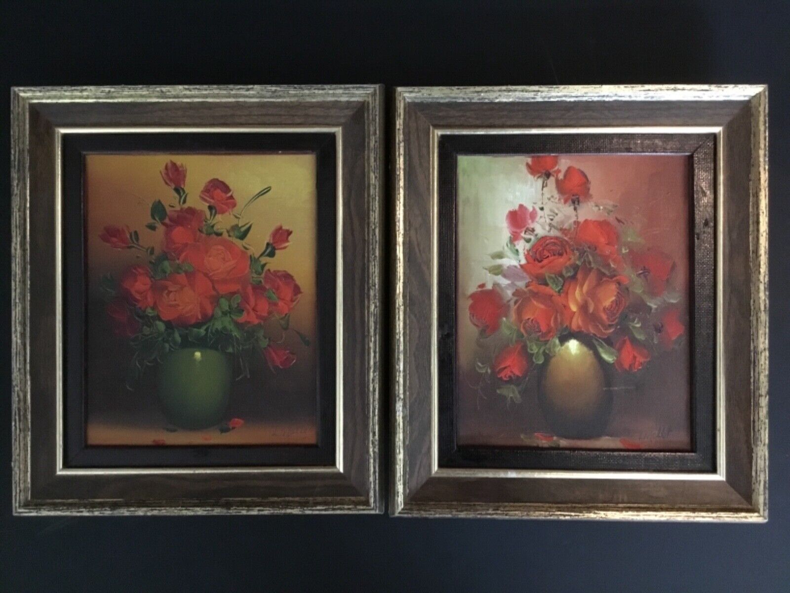 Vintage Canadian Artist Leo Mallet Roses Still Life