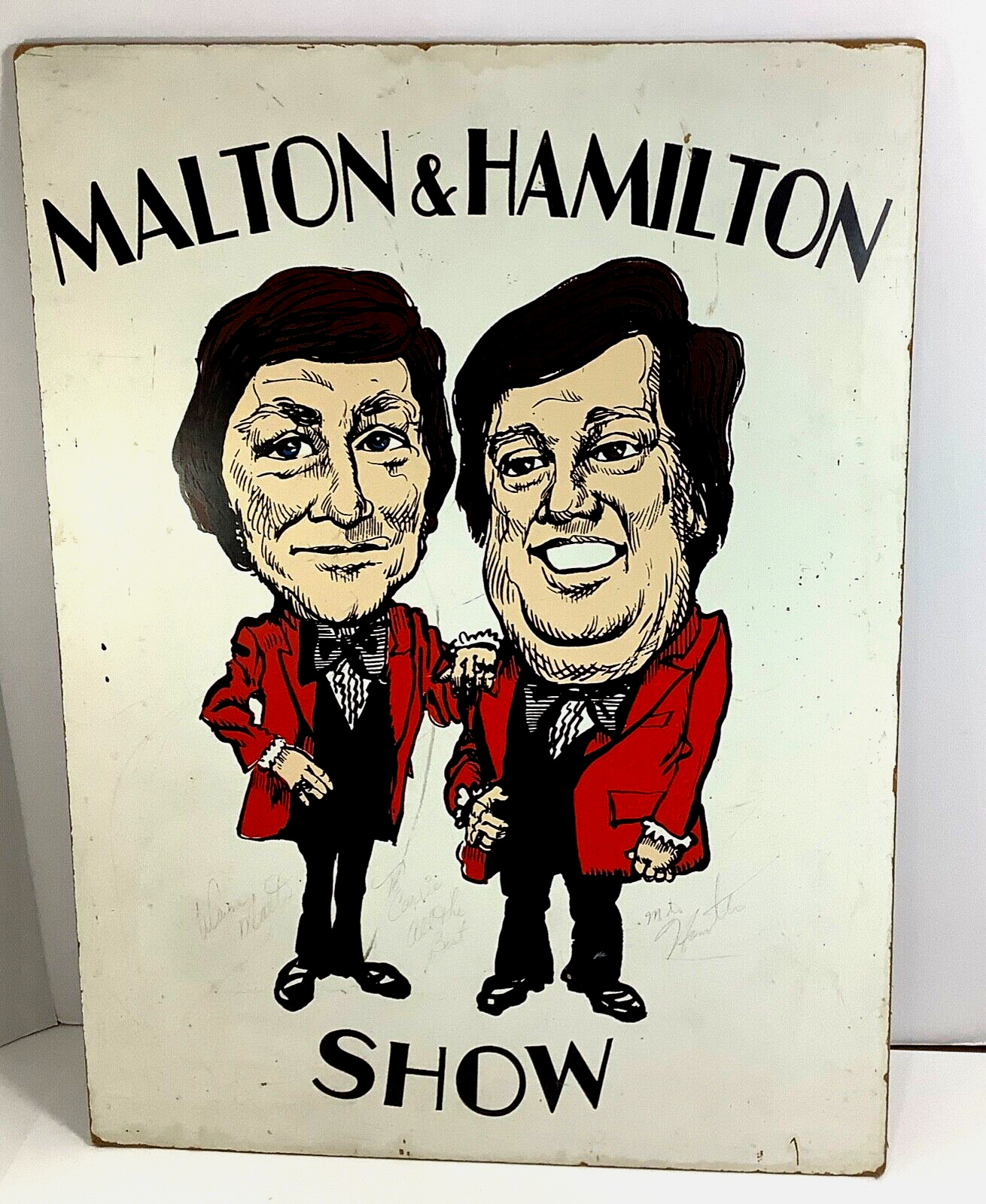 Signed Vintage Wood Poster: Wayne Malton & Mike Hamilton