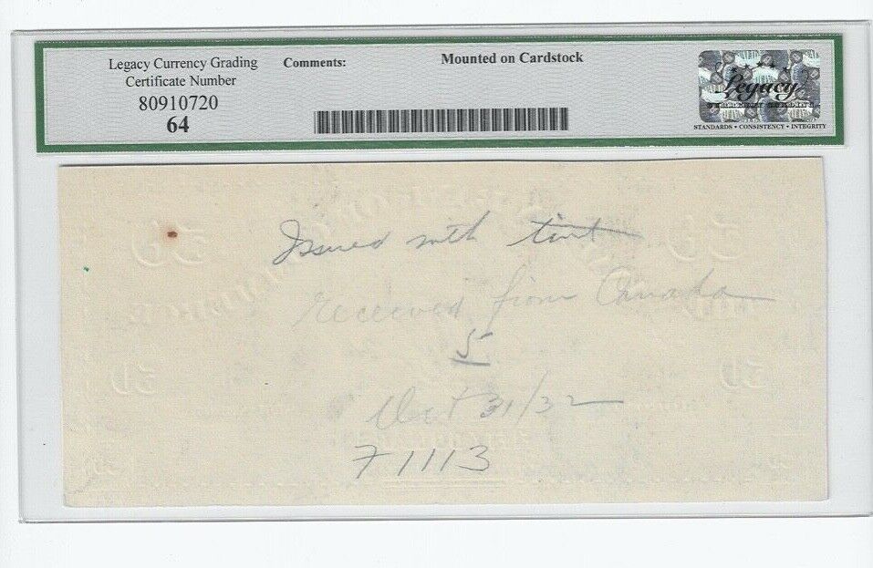 1907 Vintage Canadian Bank of Commerce $50 Note