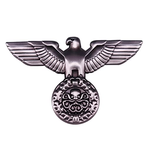 WWII German Visor Cap Eagle Badge Military Brooch