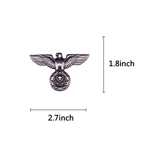 WWII German Visor Cap Eagle Badge Military Brooch