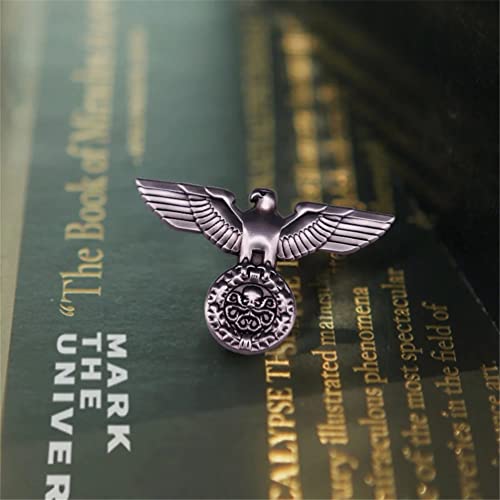 WWII German Visor Cap Eagle Badge Military Brooch
