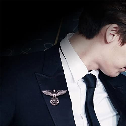 WWII German Visor Cap Eagle Badge Military Brooch