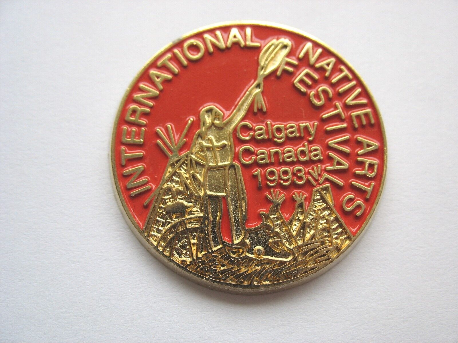 Vintage 1993 First Nations Arts Festival Lapel Pin