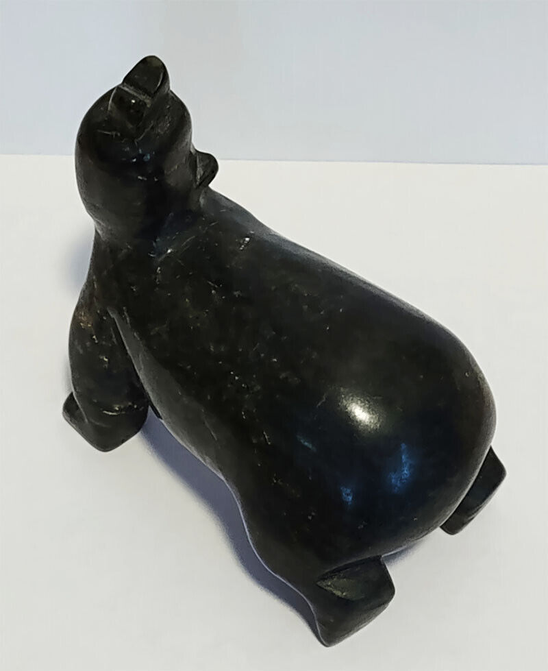 Inuit Indigenous Soapstone BEAR Carving Sculpture - Canada