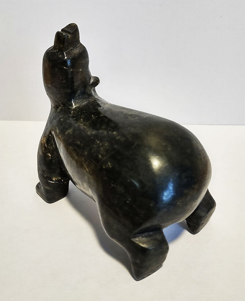 Inuit Indigenous Soapstone BEAR Carving Sculpture - Canada