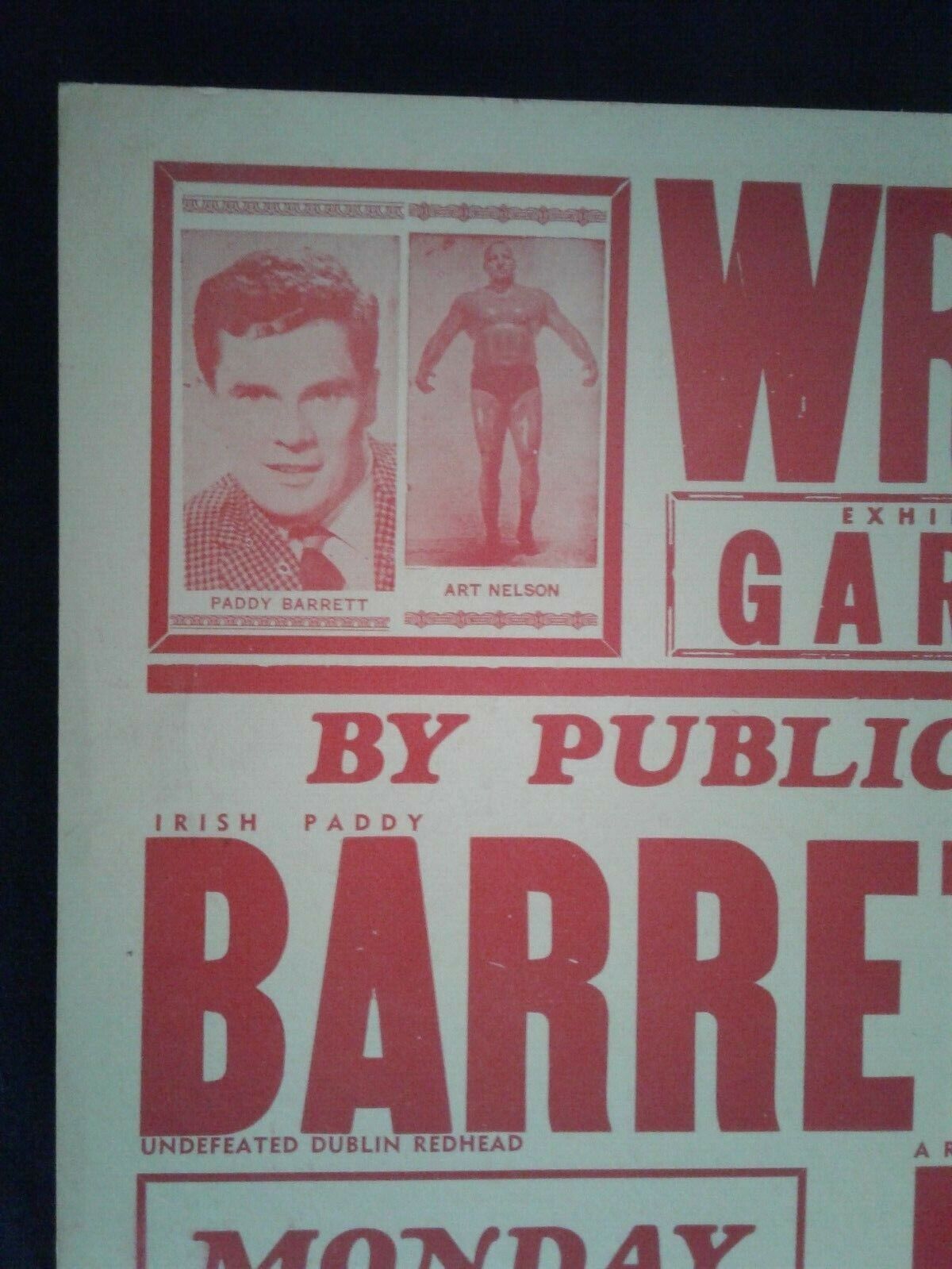 1970's Wrestling Poster from Hastings Park, Ex Gardens