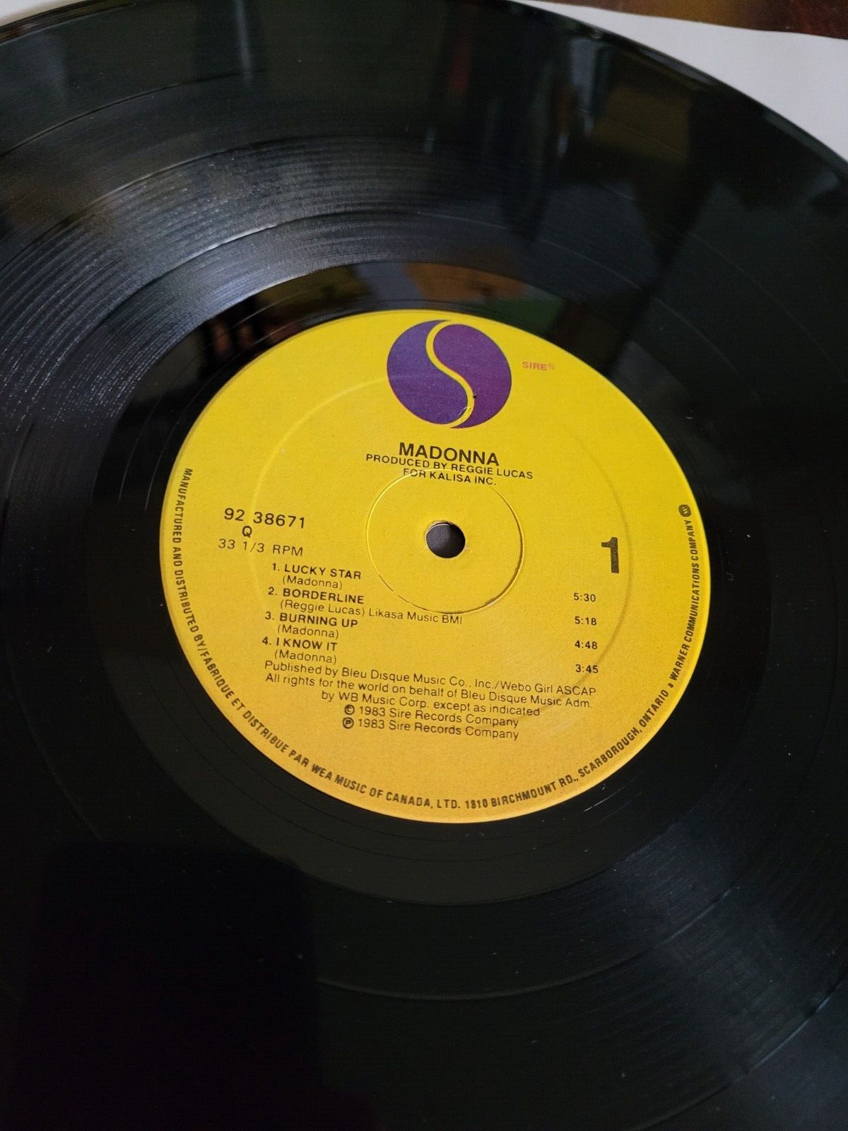 Madonna's Vintage Vinyl LP (Self-titled) - 1983 Canada