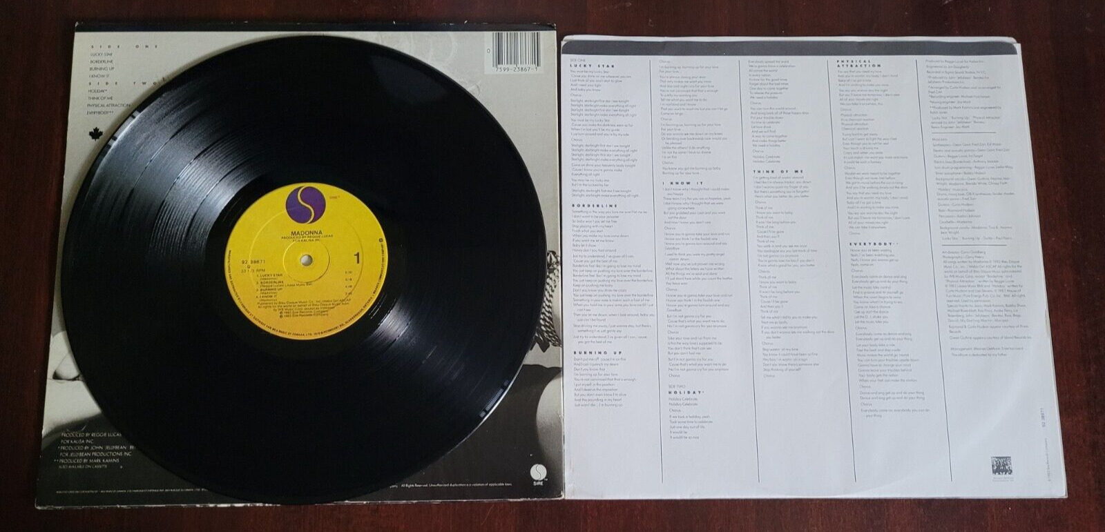 Madonna's Vintage Vinyl LP (Self-titled) - 1983 Canada