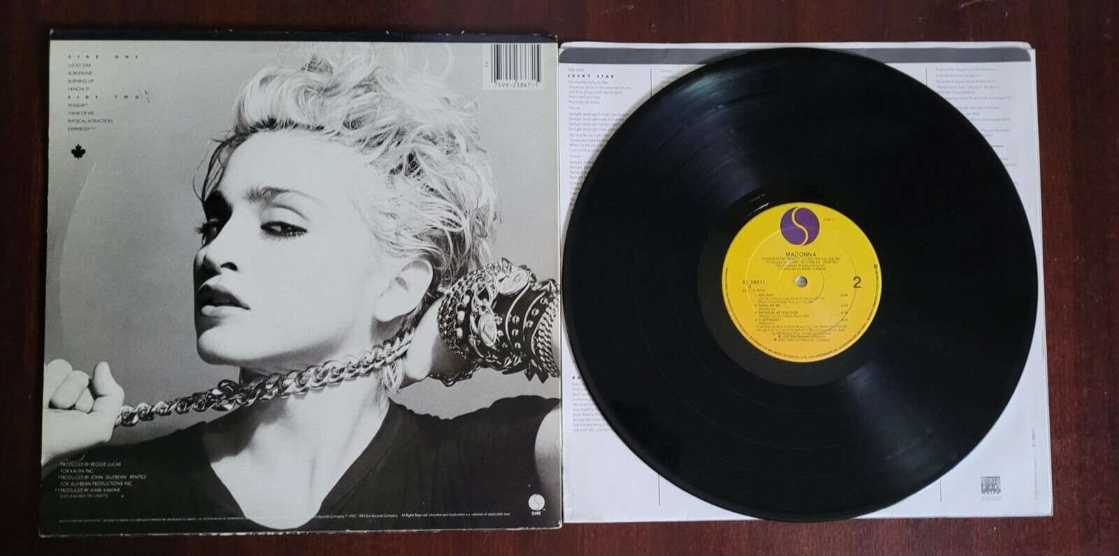 Madonna's Vintage Vinyl LP (Self-titled) - 1983 Canada