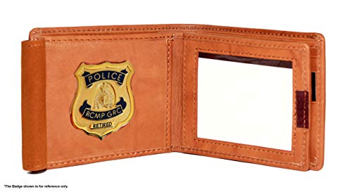 Vintage RCMP Bi-fold Badge Wallet in British Tan