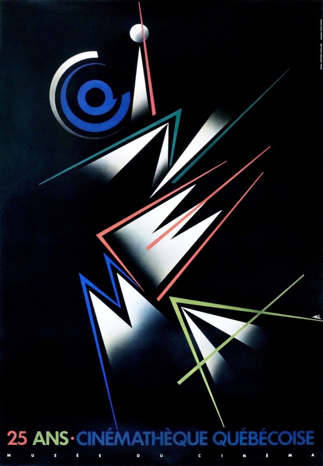 1988 Canadian Poster, 25 ans Cinematheque Quebecoise