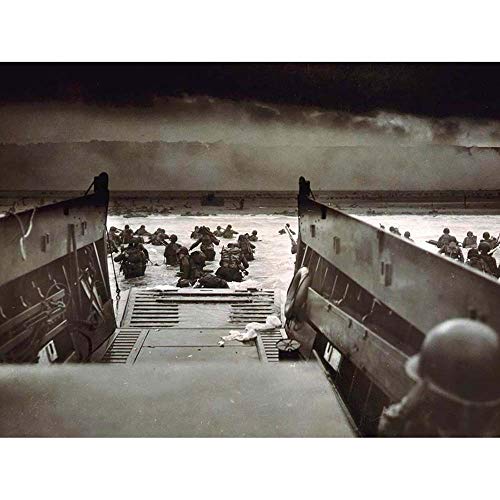 D-Day Normandy WWII Art Print - 30x40 CMS