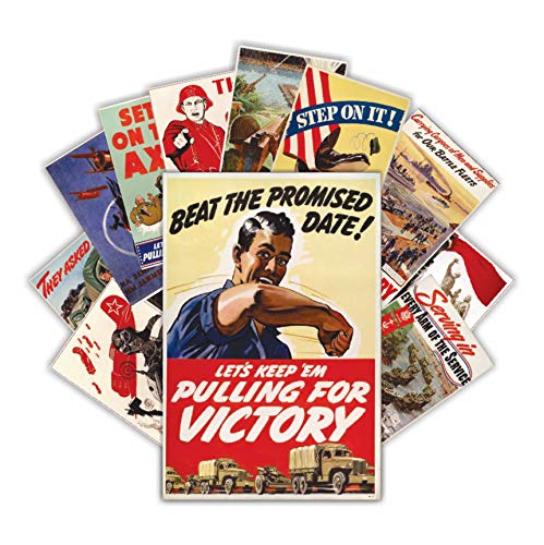 WW2 Vintage Posters Set - Retro WWII Art