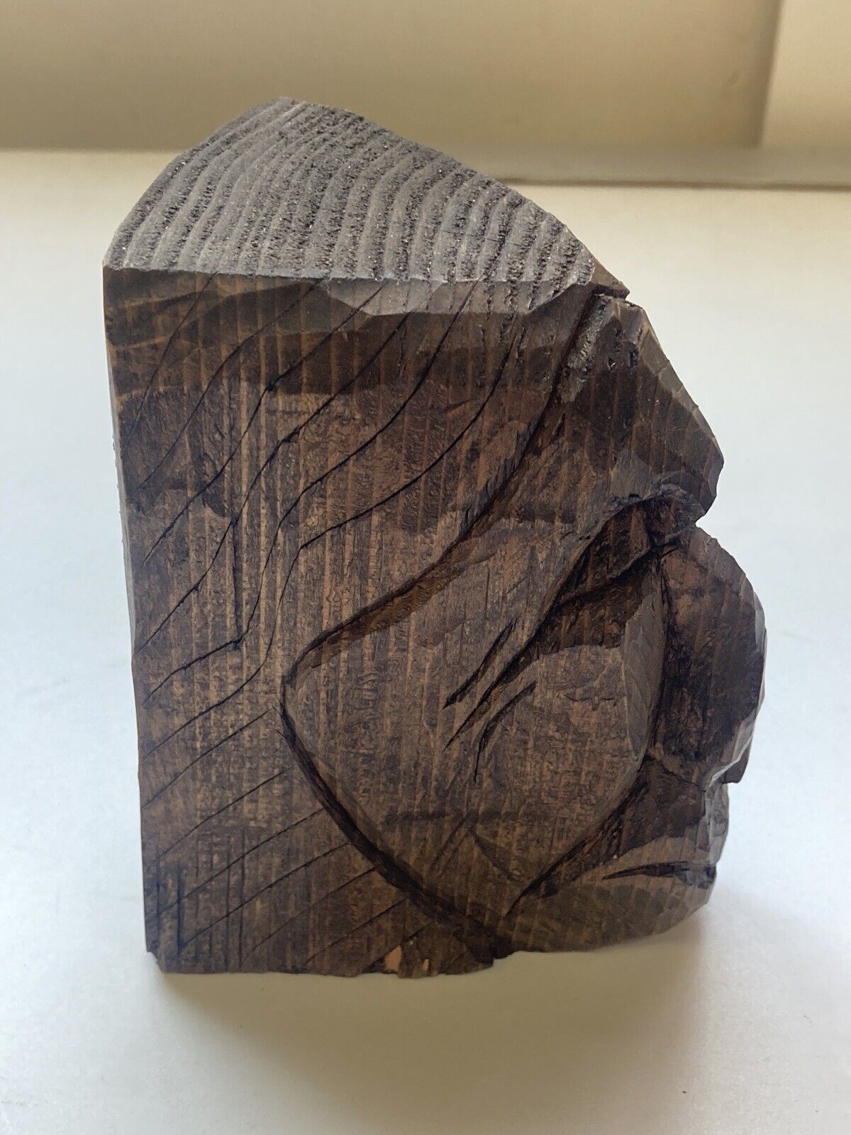 Native Chief Wood Carving - Handcrafted Vintage Art