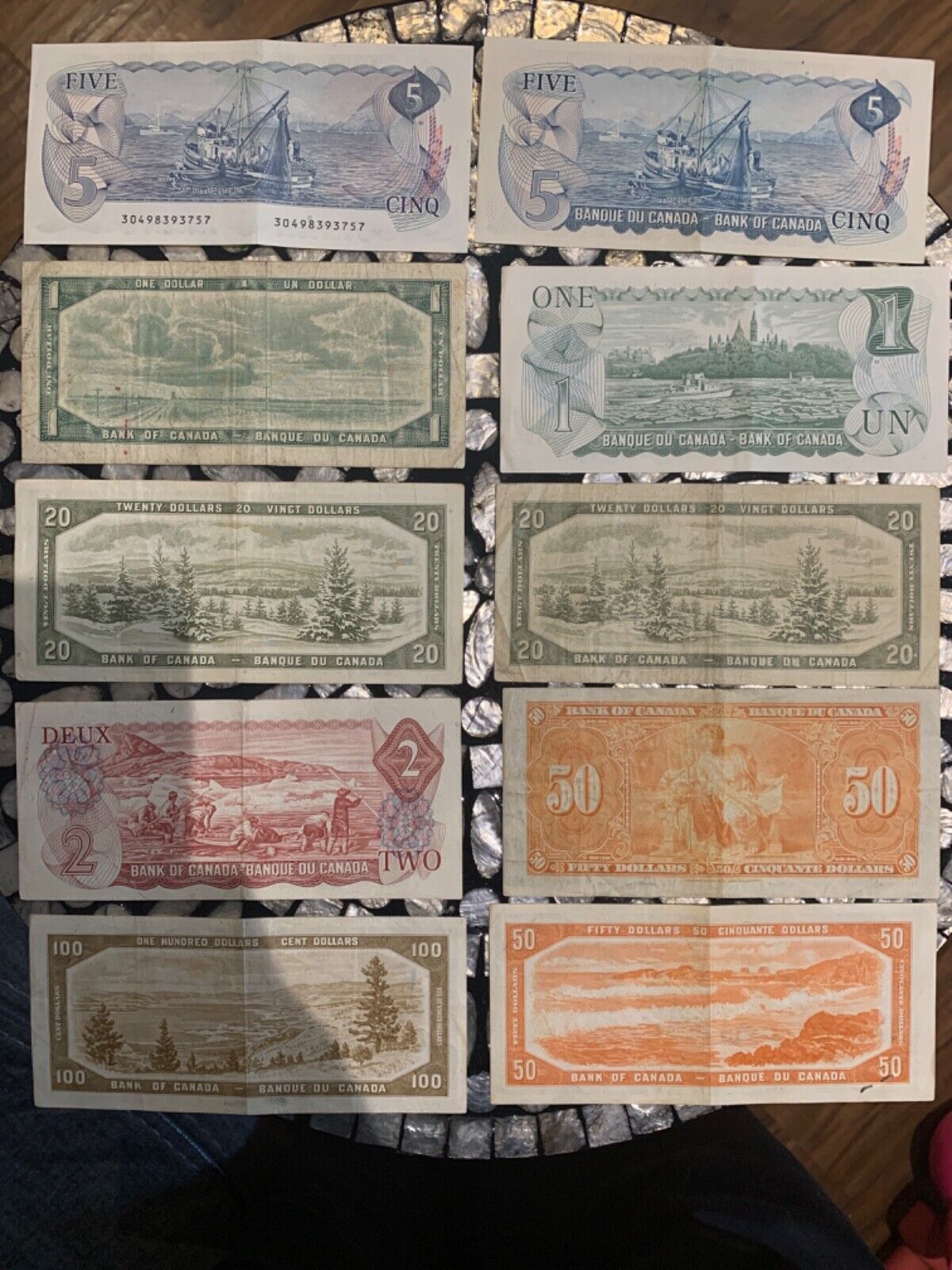 Vintage Canadian Paper Currency - $1-100
