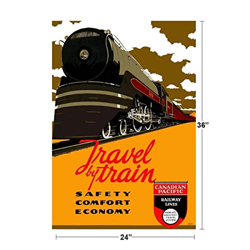Canadian Pacific Railway Lines Vintage Travel Poster