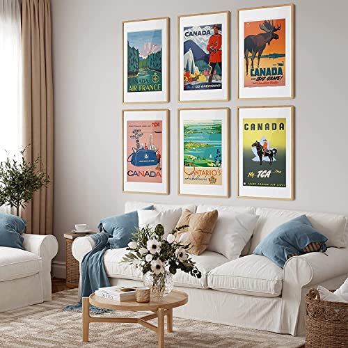 Vintage Canada Travel Poster Set - Ontario Toronto Quebec City