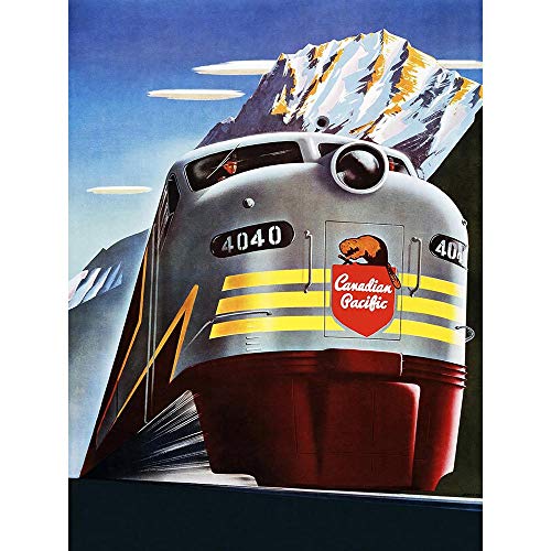 Canadian Pacific Rail Mountain Vintage Art Print Poster