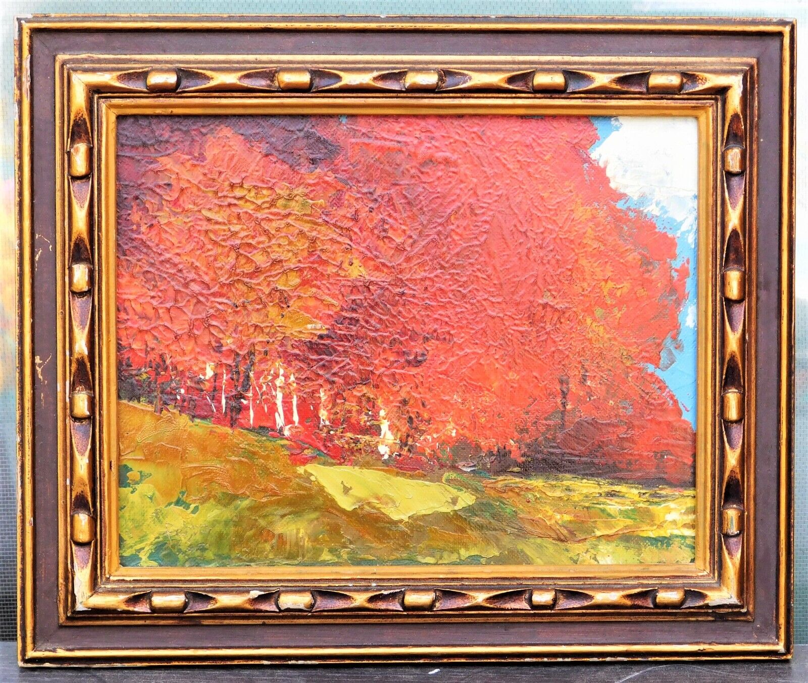 Late Autumn Vintage oil-on-board painting by Marcello Febbo