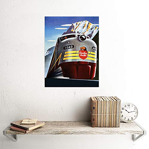 Canadian Pacific Rail Mountain Vintage Art Print Poster