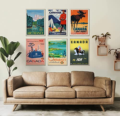 Vintage Canada Travel Poster Set - Ontario Toronto Quebec City