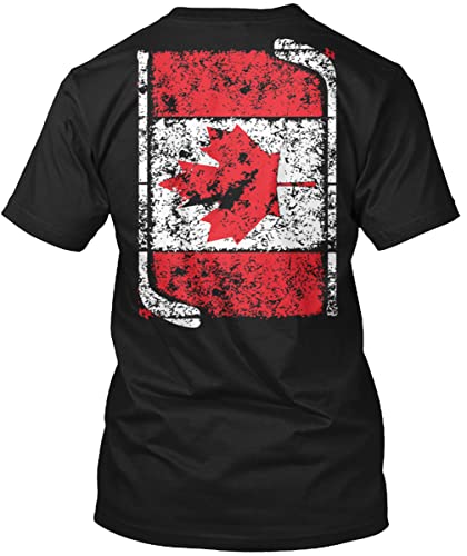 Vintage Hockey Tshirt with Canadian Flag Print