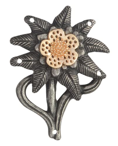 WW2 German Mountain Troops Edelweiss Hat Lapel Pin
