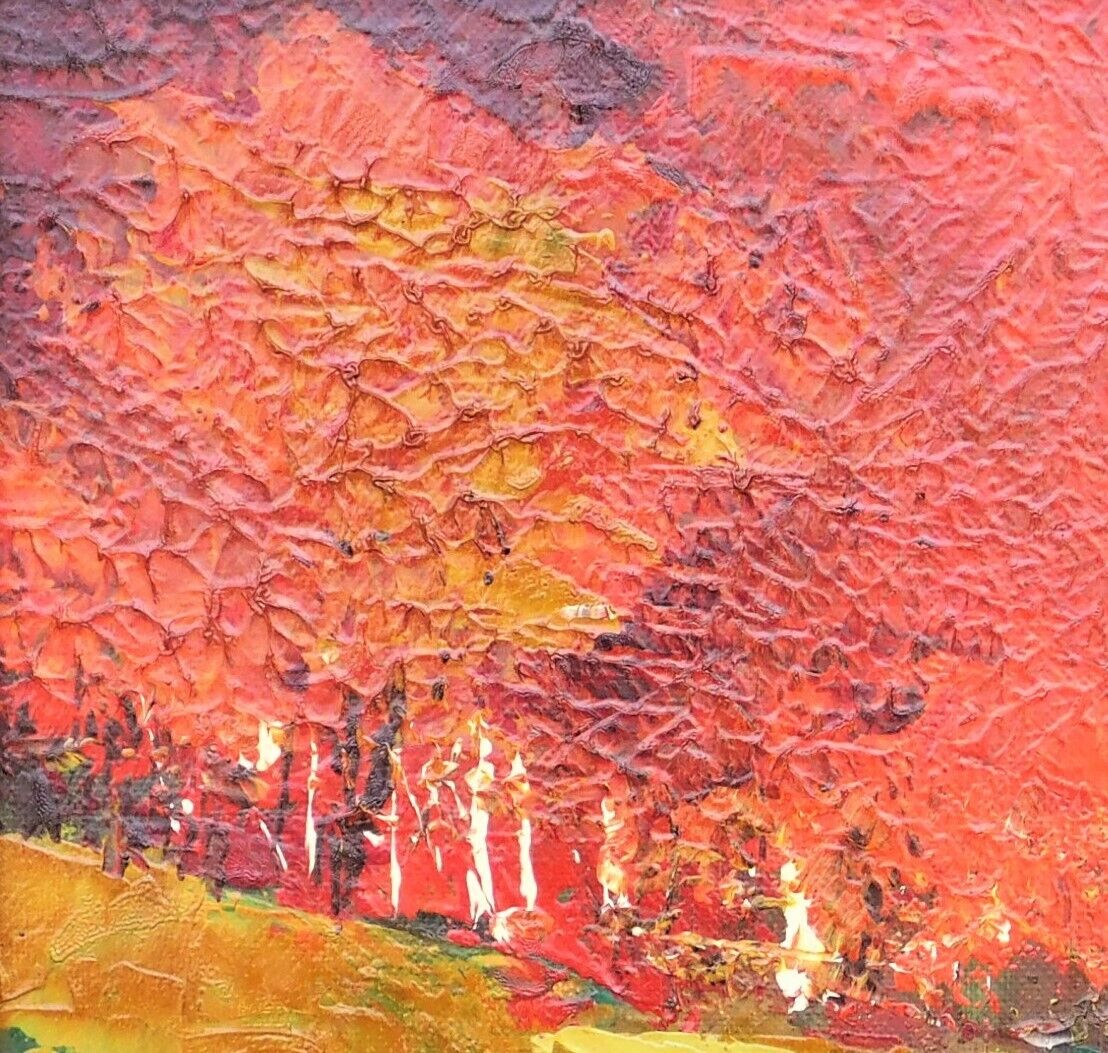 Late Autumn Vintage oil-on-board painting by Marcello Febbo