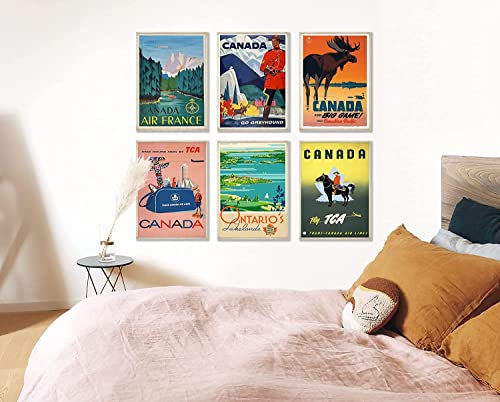 Vintage Canada Travel Poster Set - Ontario Toronto Quebec City
