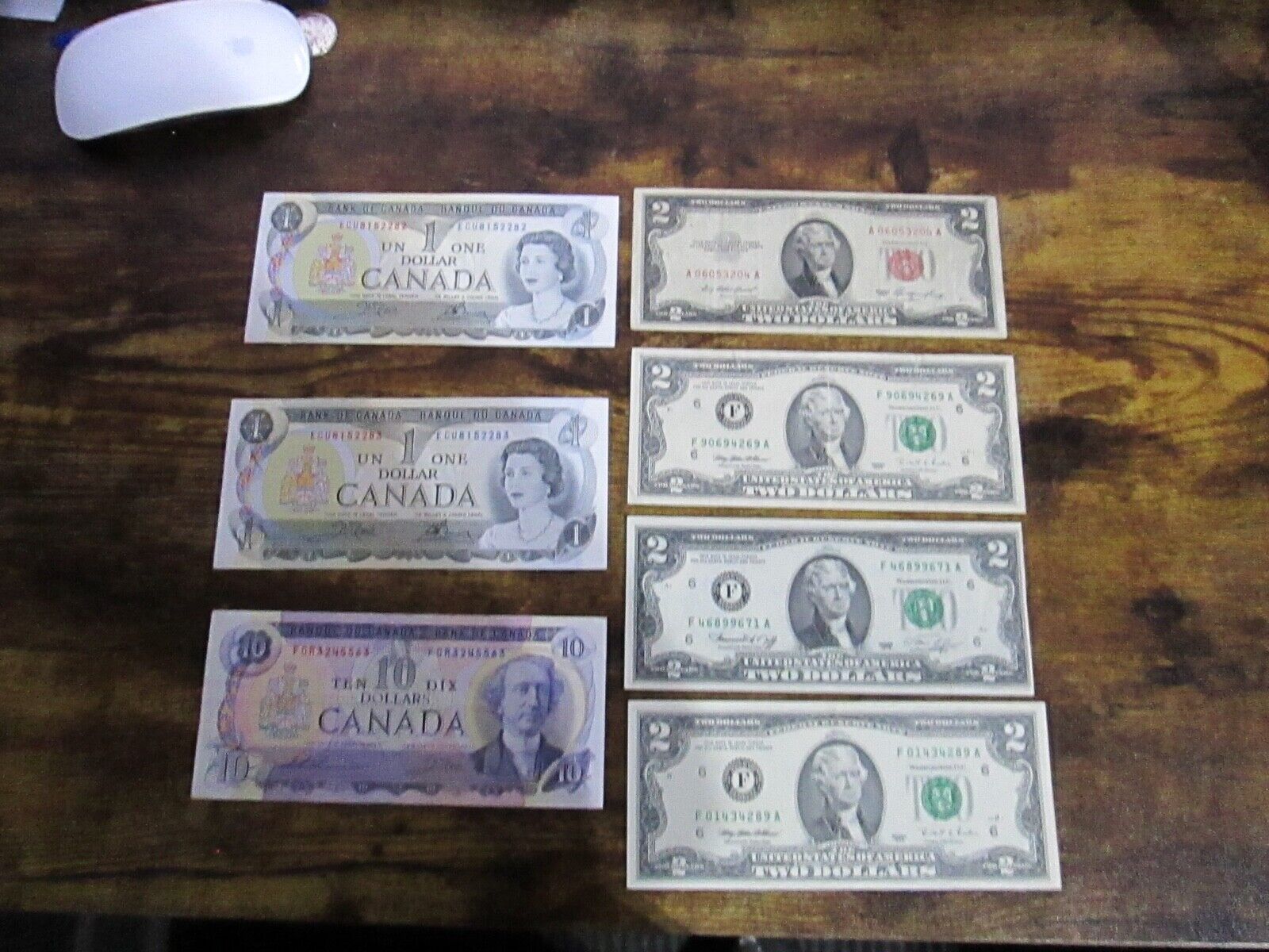 Vintage World Currency Bank Notes - American & Canadian