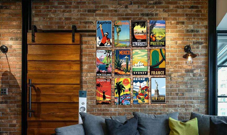 Vintage Canada Railroad Train Advertisement Metal Poster 12X16Inch