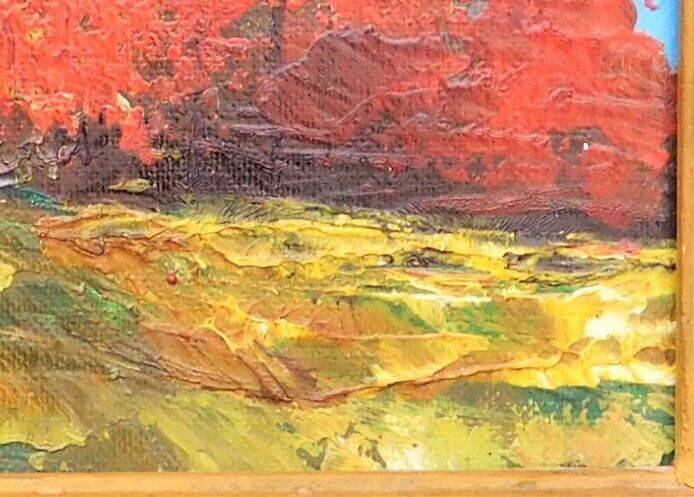 Late Autumn Vintage oil-on-board painting by Marcello Febbo