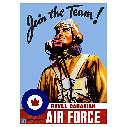 WWII Canada Air Force Pilot Art Print 12X16