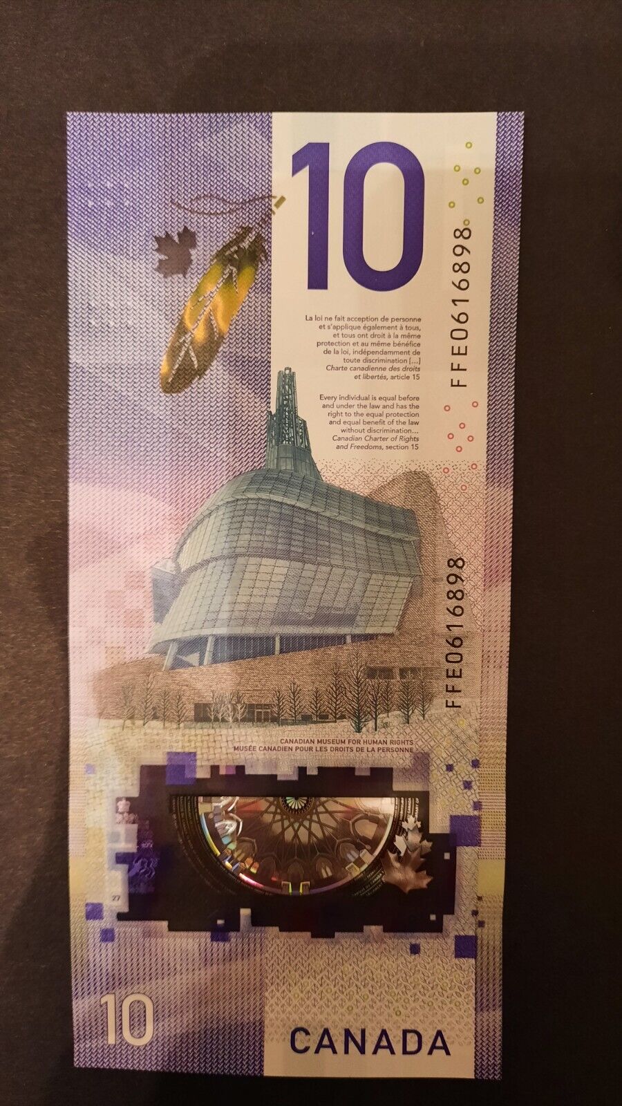 Limited Edition Canadian $10 Polymer Bank Note 2018