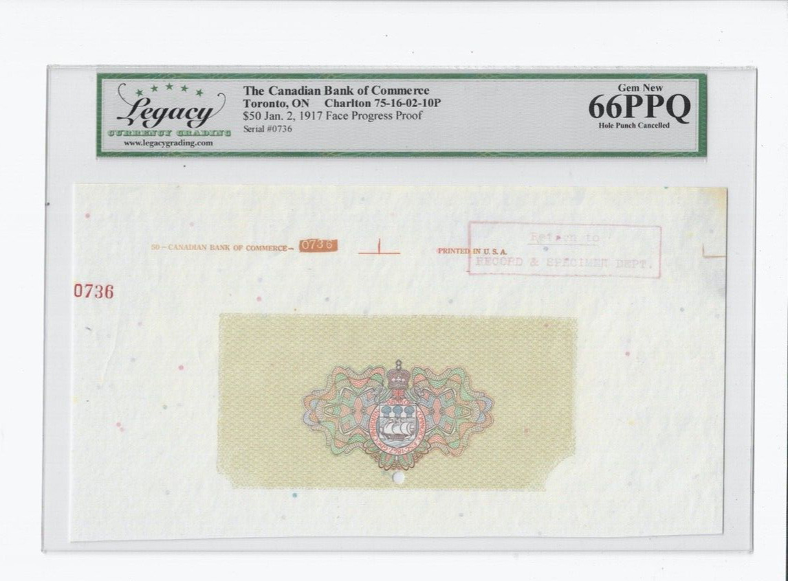 1917 Canadian Bank of Commerce $50 FP Note